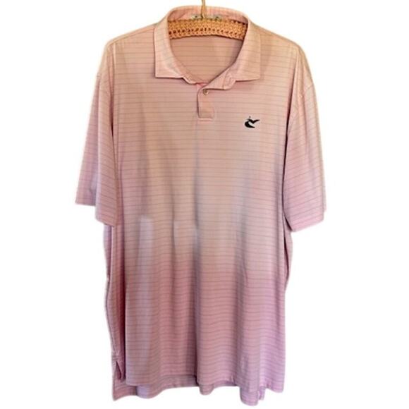 Peter Millar Featherweight Polo Shirt XXL Ombre Pink Striped Golf Shirt11 - Picture 1 of 7